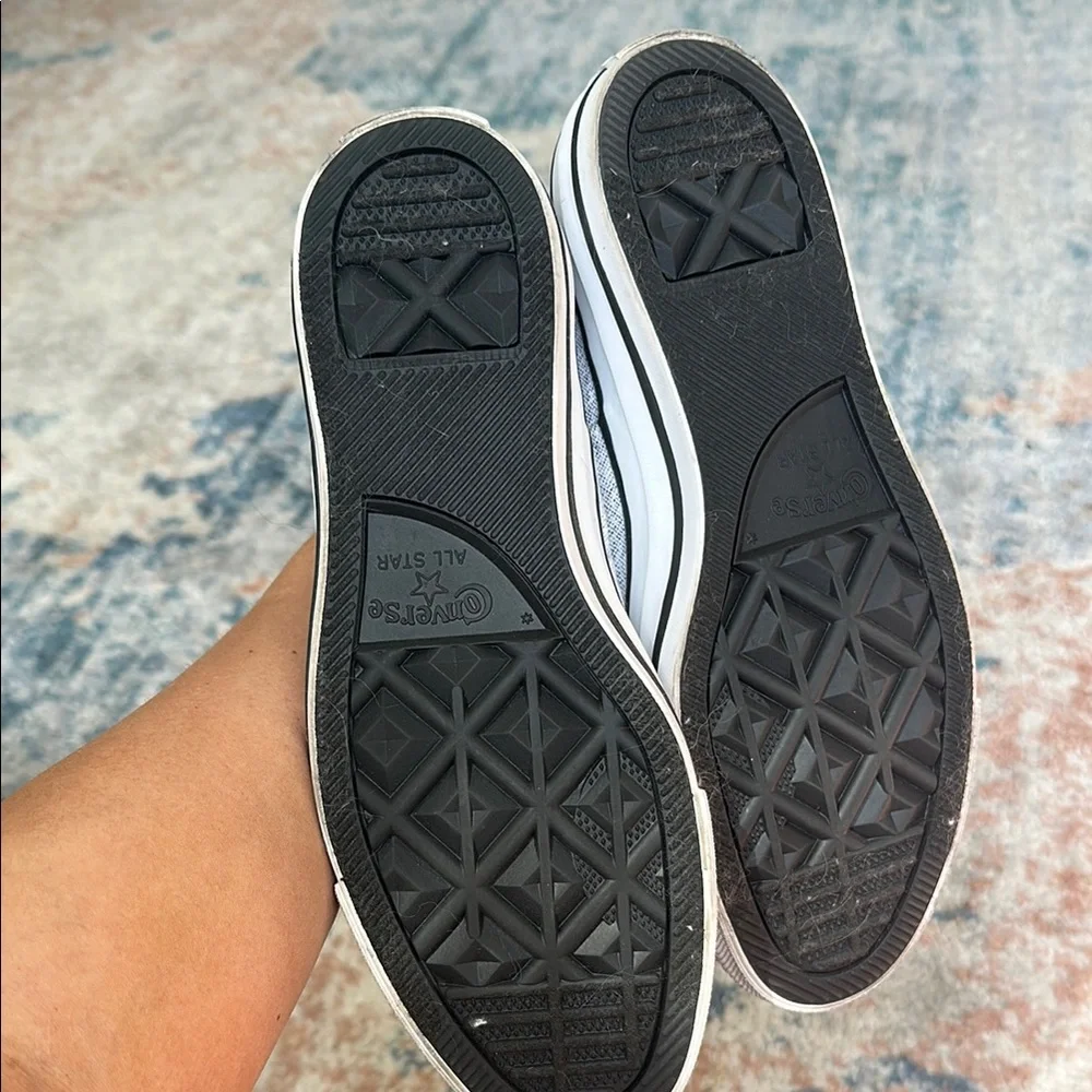 Silver Low-Top Converse Sneakers - Picture 3 of 3